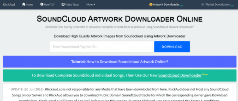 klickaud soundcloud artwork downloader