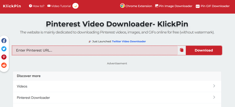 Klickpin Pinterest Video Downloader