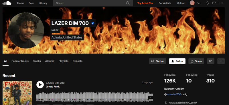 Soundcloud Rapper Lazer Dim 700