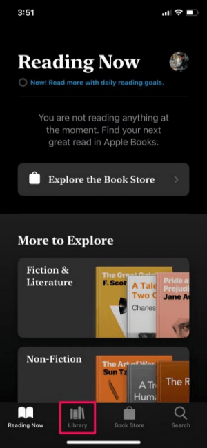 library apple audiobooks on iphone and ipad