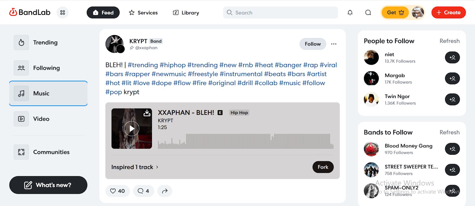 locate the download mp3 button