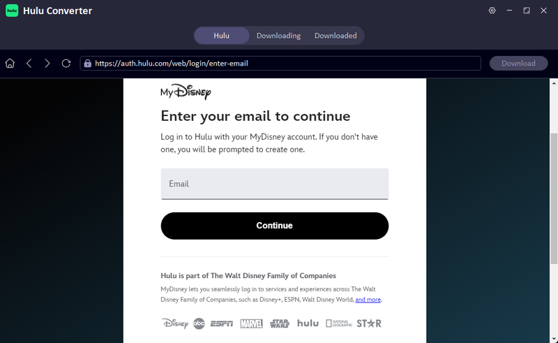 Login Hulu in Ultconv