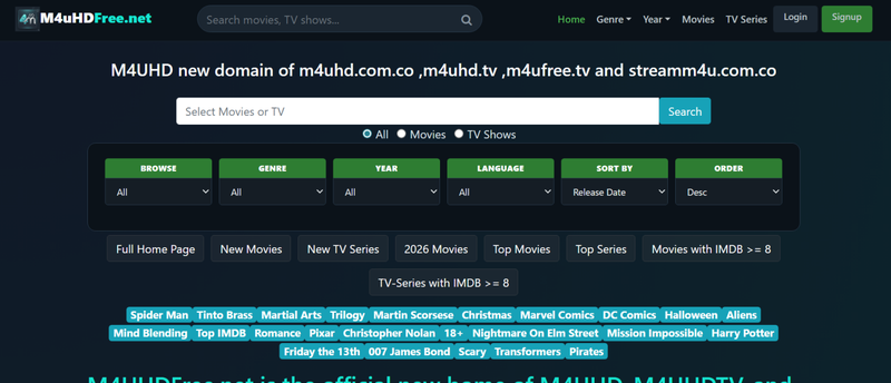 M4uhd Streaming Website