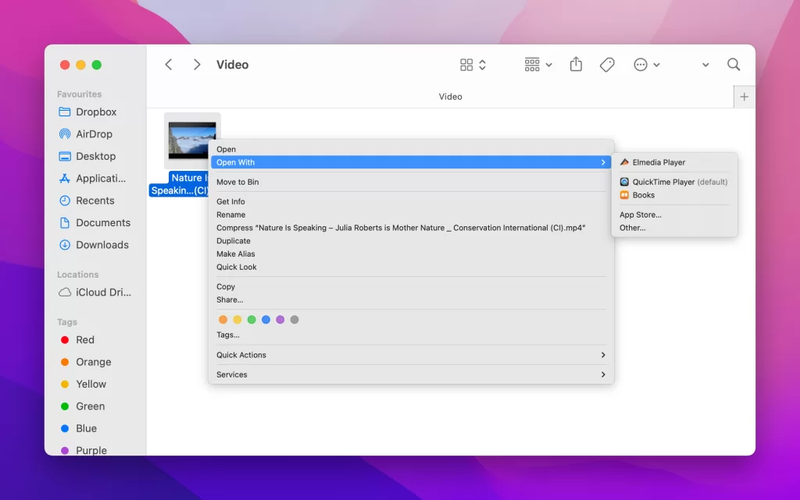 Opening Vob File with Quicktime Player on Mac
