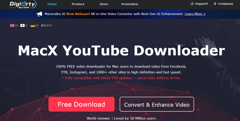 Macx Downloader Screen Interface