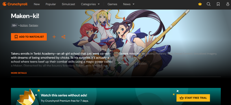 Maken Ki Anime on Crunchyroll