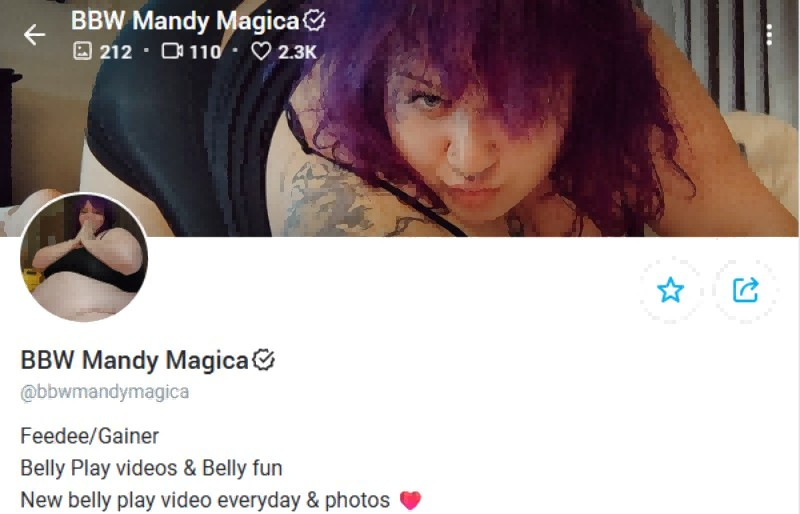 bbw creator profile mandy magica