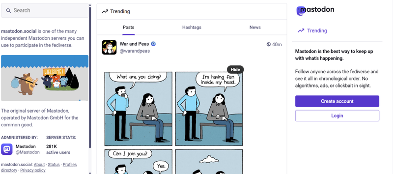 Mastodon Decentralized Social Feed