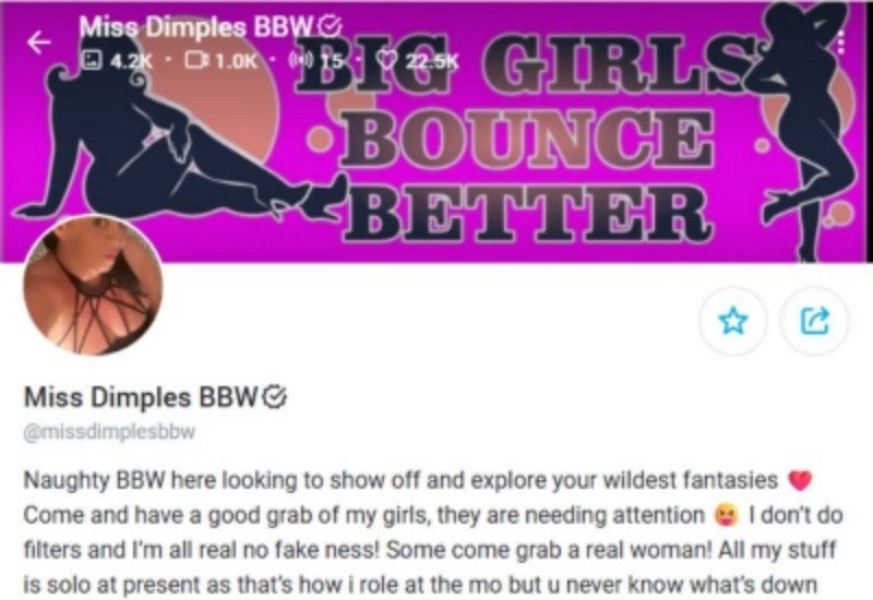bbw creator profile miss dimples