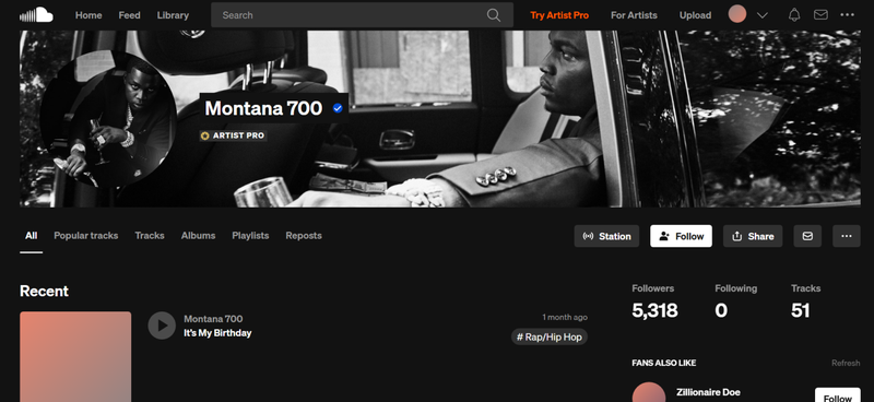 Soundcloud Rapper Montana 700