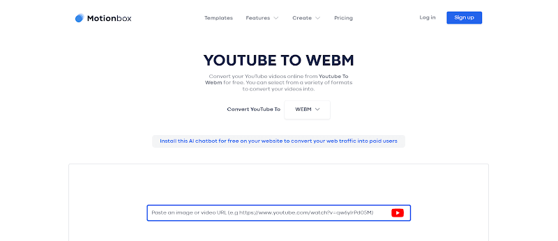 Motionbox YouTube to WebM
