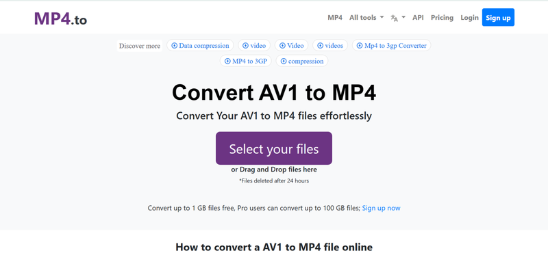 Online Av1 to Mp4 Conversion Using Mp4.to