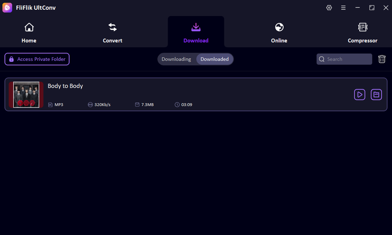Music Downloading in Ultconv Software