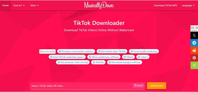 Download Tiktok Audio Using Musicallydown