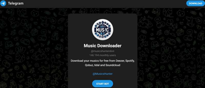 Music Downloader Telegram Bot Spotify
