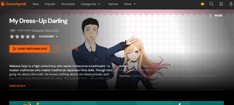 My Dress Up Darling Anime on Crunchyroll