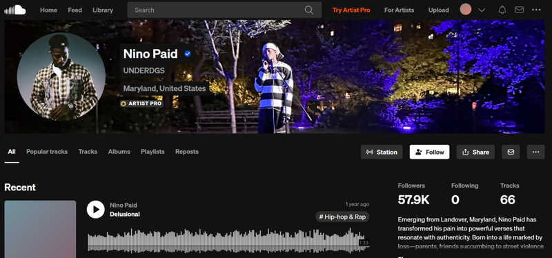 Soundcloud Rapper Nino Paid