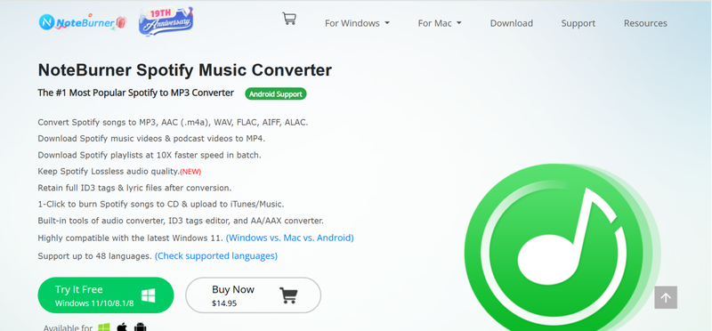 Noteburner Spotify Music Converter