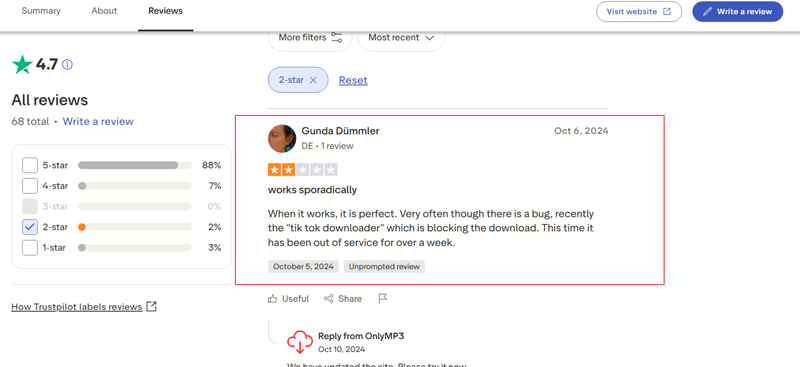 Onlymp3 Works Unreliability