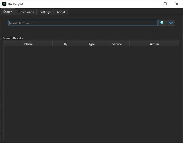Onthespot Search Music Download Interface