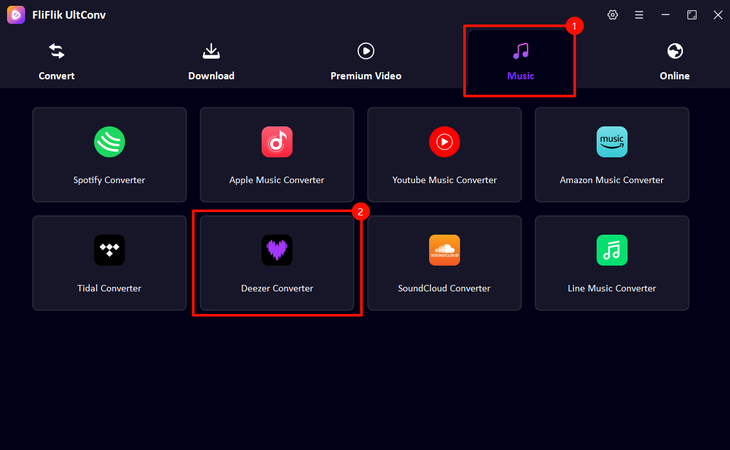 Open Deezer in Ultconv