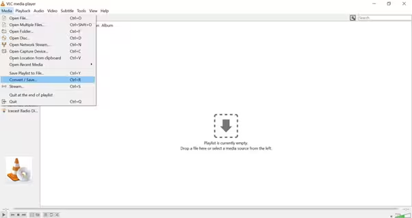 Open Vlc Media Player Convert Save Option