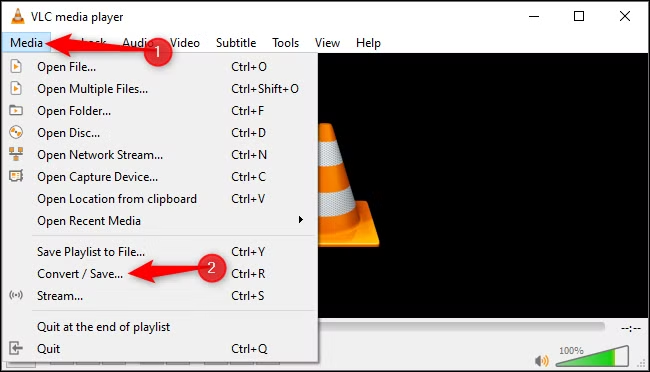 Open Vlc Media Menu