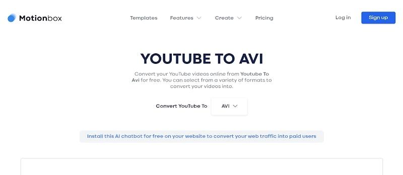 open youtube to avi tool motionbox