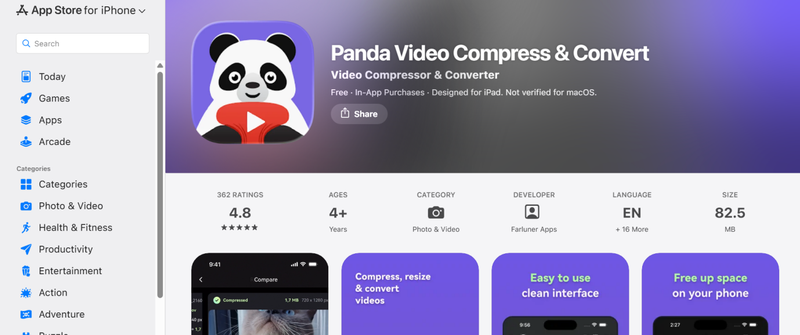 Panda Video Compressor Convert Interface