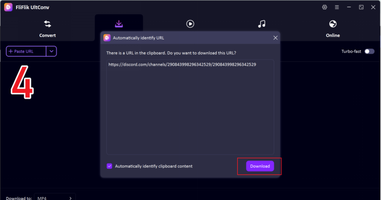 Paste Discord Video Url
