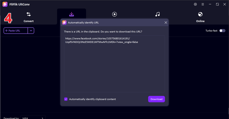 Paste Facebook Story in Ultconv