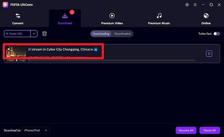 paste ishowspeed link and download