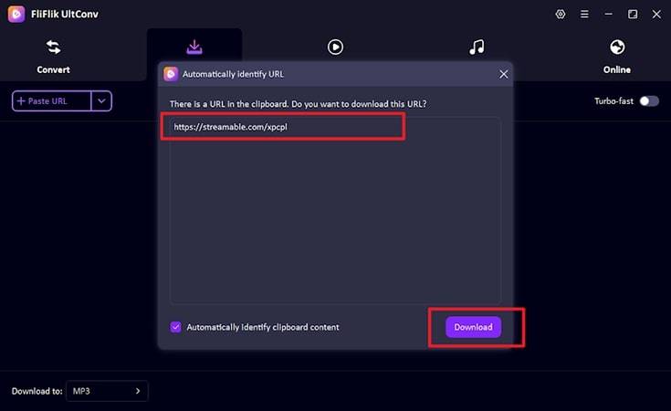 Paste link in UltConv