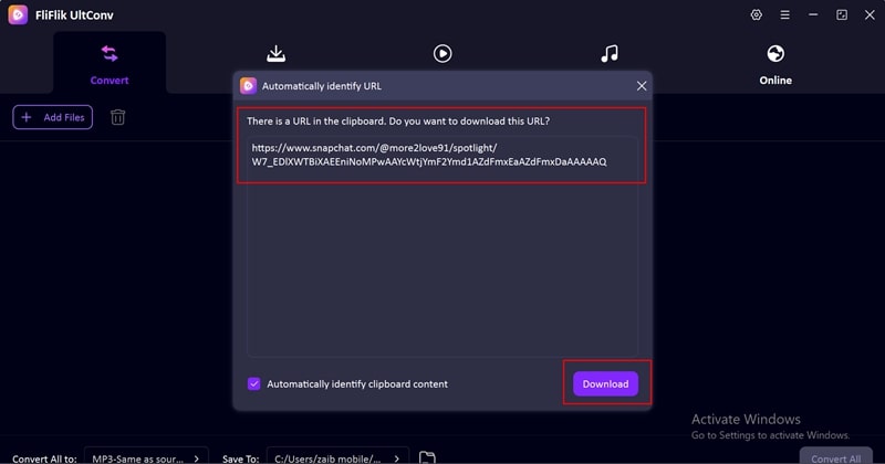 paste link ultconv download