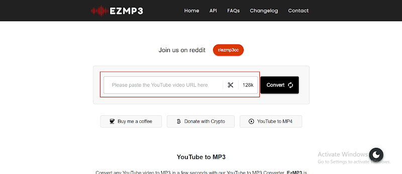 Paste public YouTube video URL