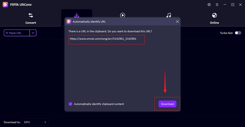Paste Smule Song Using Ultconv
