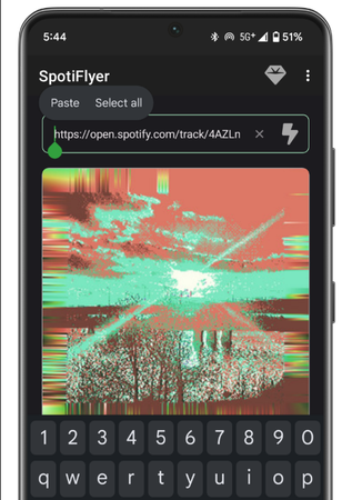 Paste Spotify Link in Spotiflyer