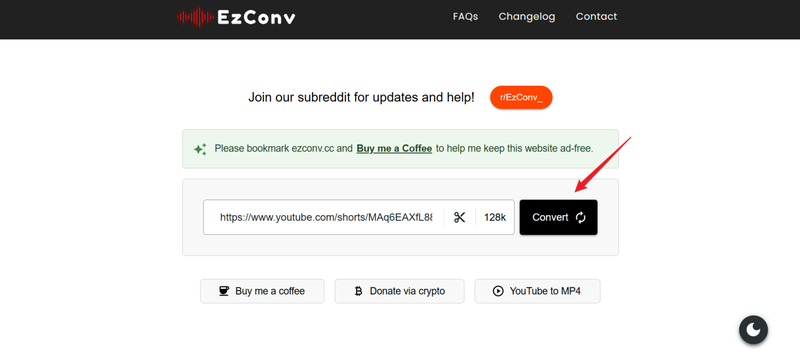 Paste Url in Converter