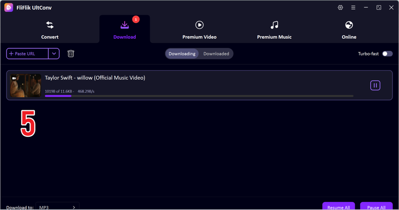 Paste Youtube Link in Ultconv