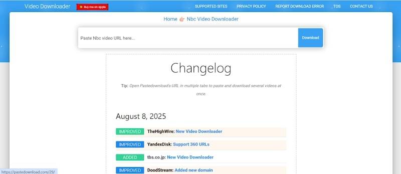pastedownload nbc download free