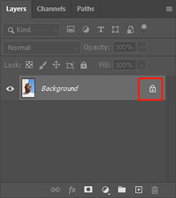 unlock background layer in photoshop