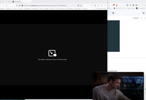 Picture in Picture Mode on Hulu