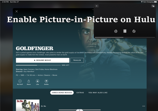 Picture in Picture on Hulu