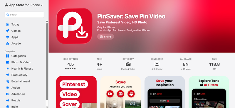 Pinsaver Pinterest Video Downloader Iphone