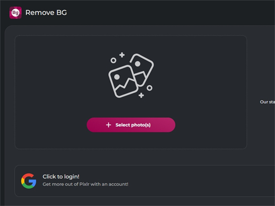 pixlr background remover online tool