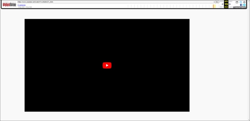 Play YouTube video from archive