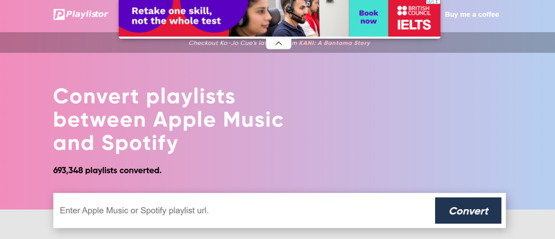 Playlistor Apple Music to Spotify