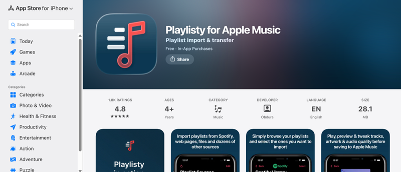 Playlisty Apple Music to Spotify