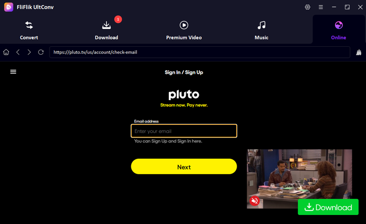 Pluto Tv Sign in