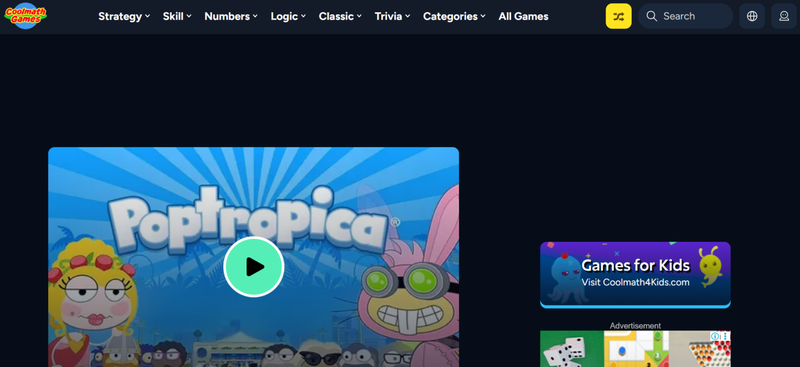 Unblocked Game for School Poptropica